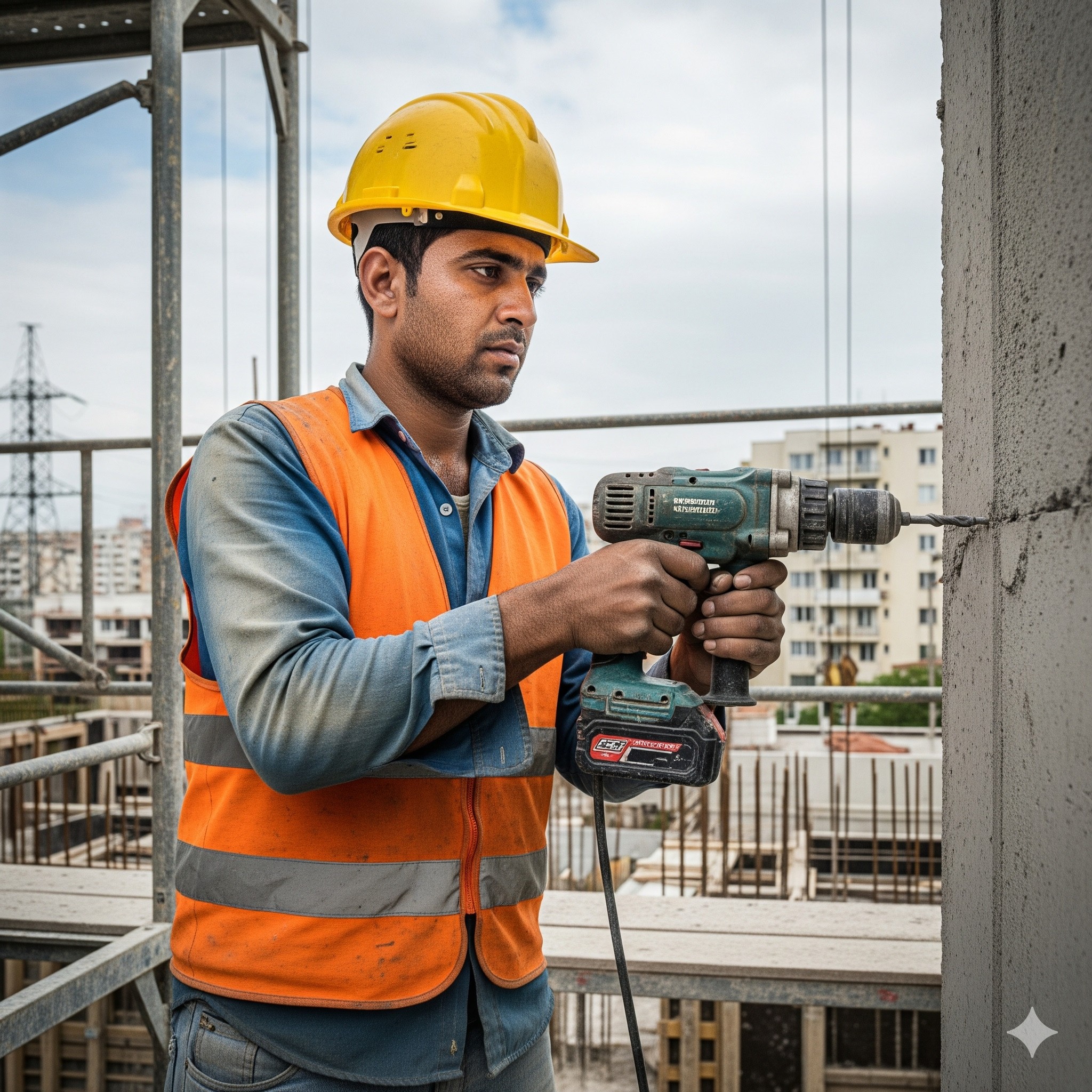 Construction workers in Romania